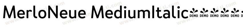 MerloNeue MediumItalic字体转换